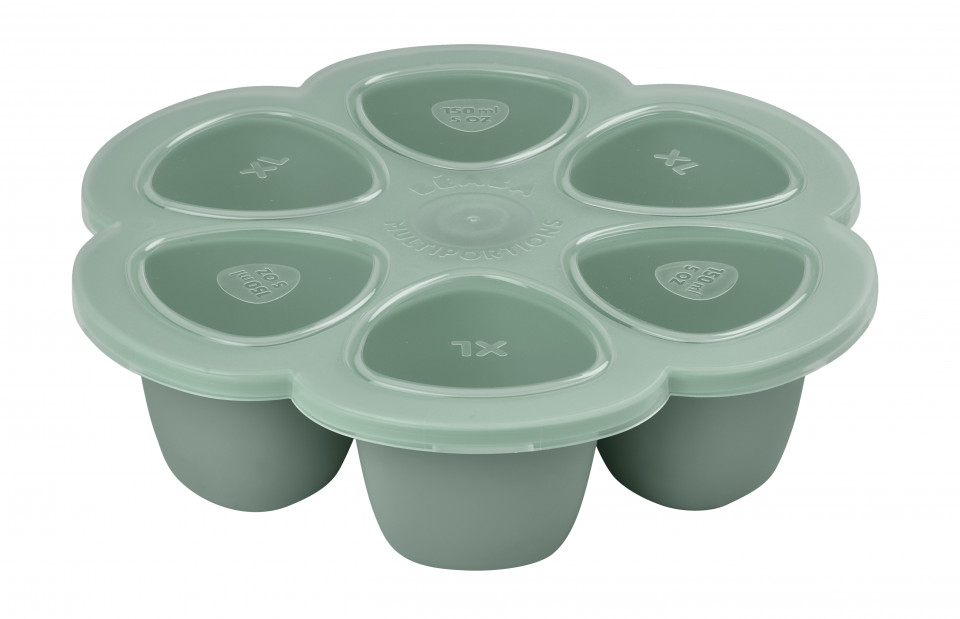 Beaba multiportion silikonski 6 x 150ml sage green