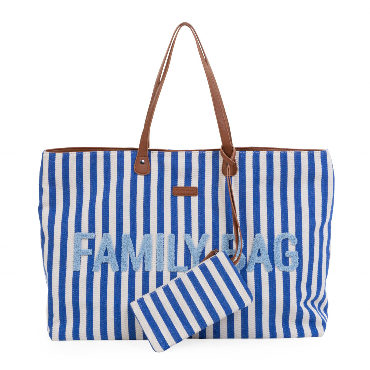 Childhome FAMILY BAG, Stripes - Electric Blue/Light Blue