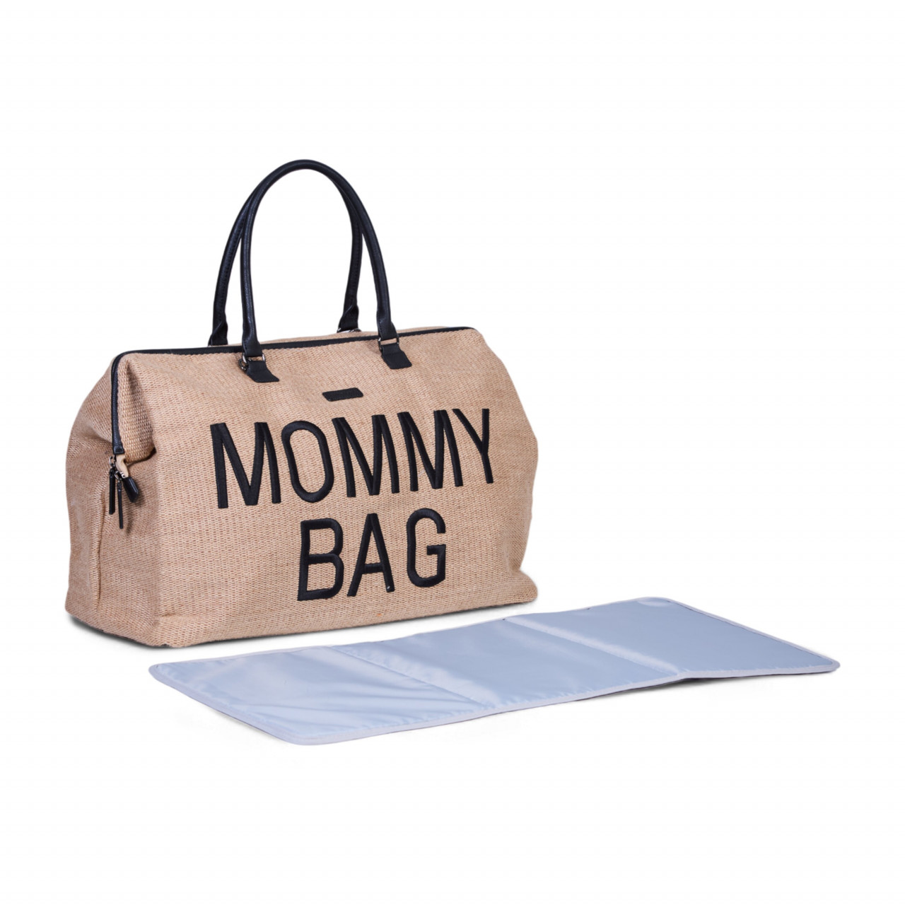 Childhome MOMMY BAG BIG, Raffia look