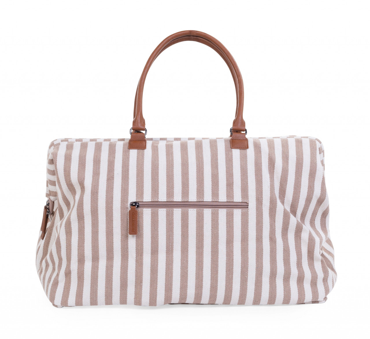 Childhome MOMMY BAG BIG, Stripes - Nude/Terracotta