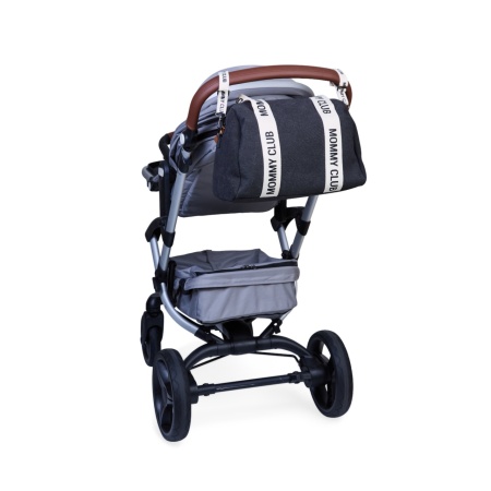 Childhome Mommy Club Nursery Bag - Signature - Canvas - Black