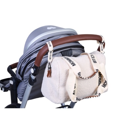 Childhome Mommy Club Nursery bag - Signature - Teddy Off White