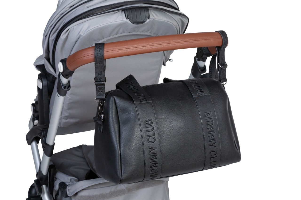 Childhome Mommy Club Nursery Bag - Signature - Vegan Leather - Black