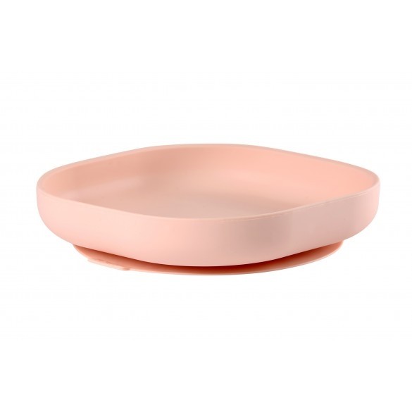 Beaba silikonski tanjir roze