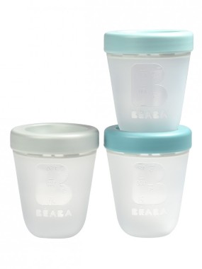 Beaba set 3 silikonske posude za čuvanje hrane- jungle