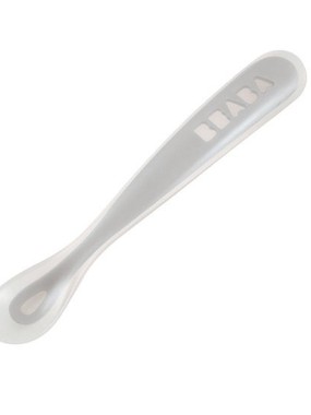 Beaba silikonska 1st kašičica siva