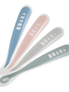 Beaba silikonski set 1st kašičica - pastelne boje