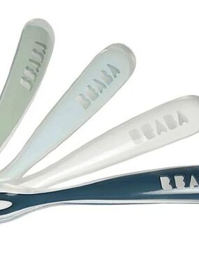 Beaba silikonski set 1st kašičica - rain