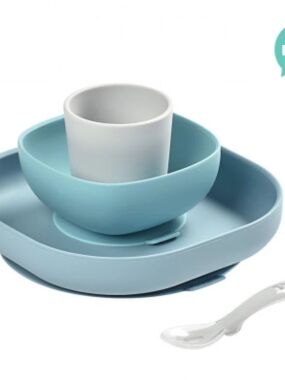 Beaba silikonski set 4 dela- jungle