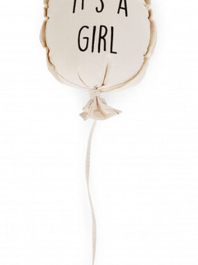 Childhome Balon od platna - It's A Girl - Zidna dekoracija - 35x26x8 Cm