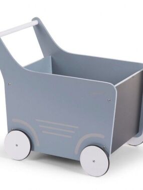 Childhome drvena kolica za igracke/ guralica, mint