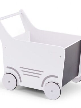 Childhome drvena kolica za igracke/guralica, bela