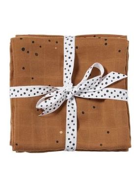 Done by Deer pelene dreamy dots - set 2 pelene 70x70 - mustard 